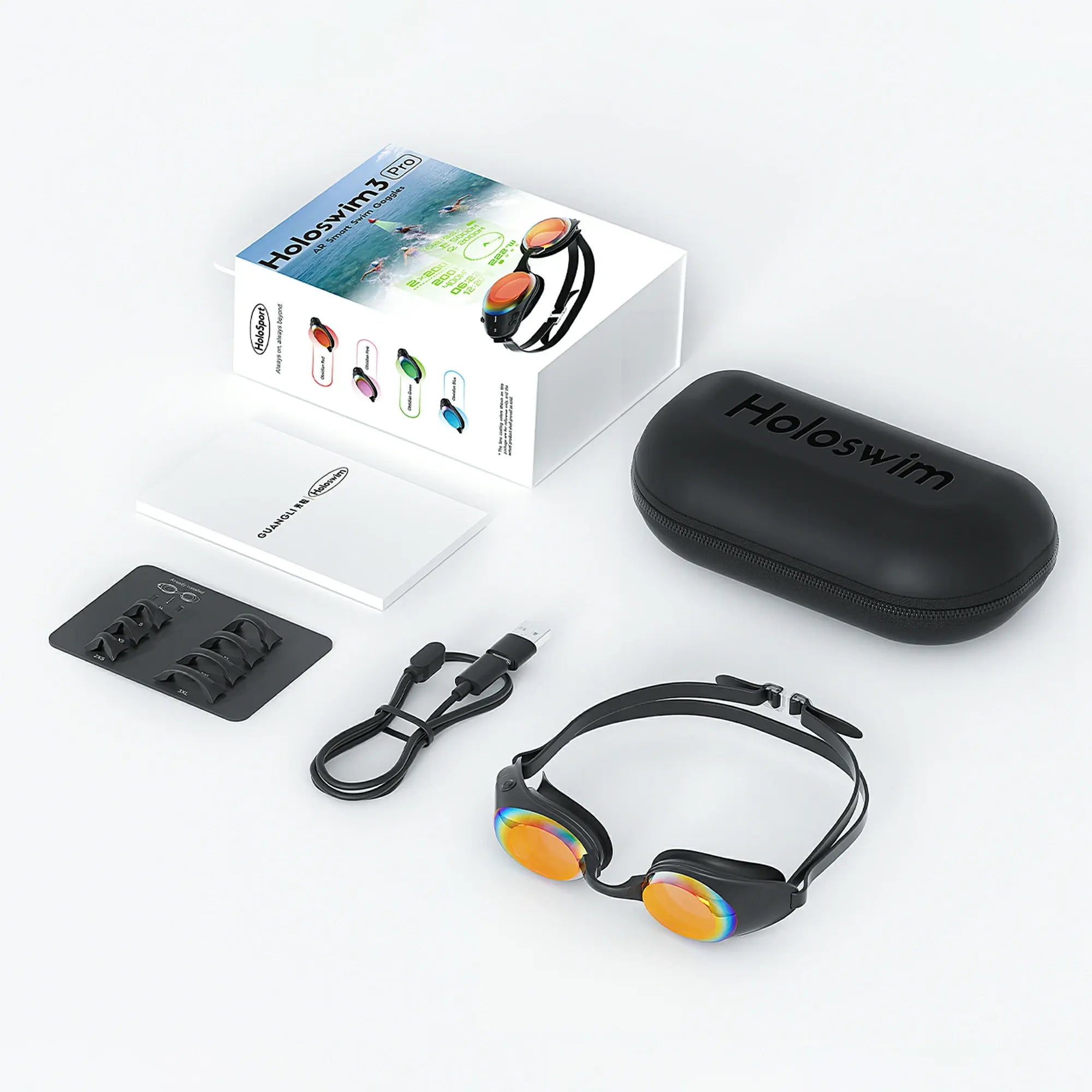 HoloSwim 3 Pro Smart Swim Goggles for Pool & Open Water
