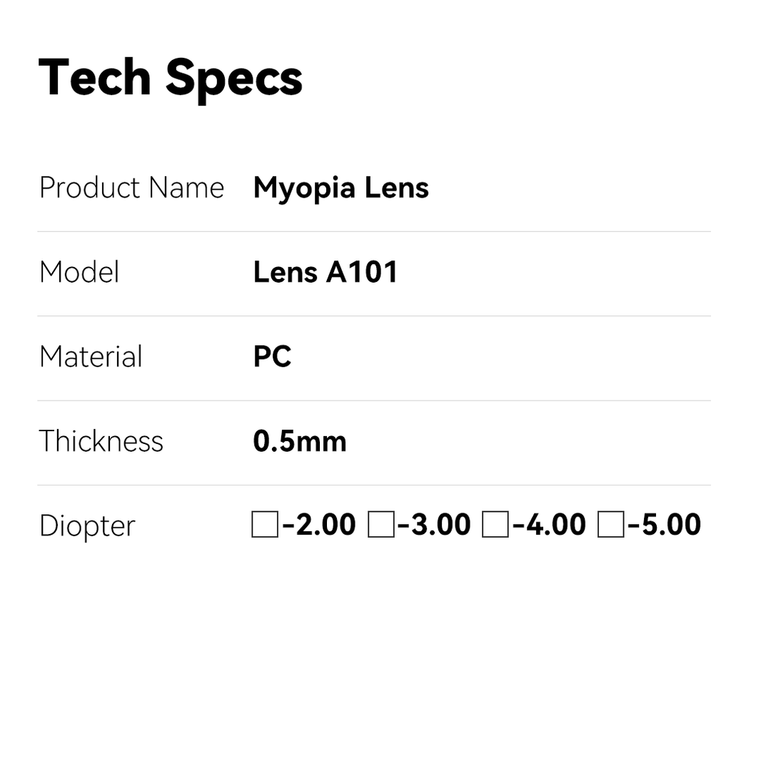 Holosport Smart Swimming Goggles Myopia Lenses-One Pair