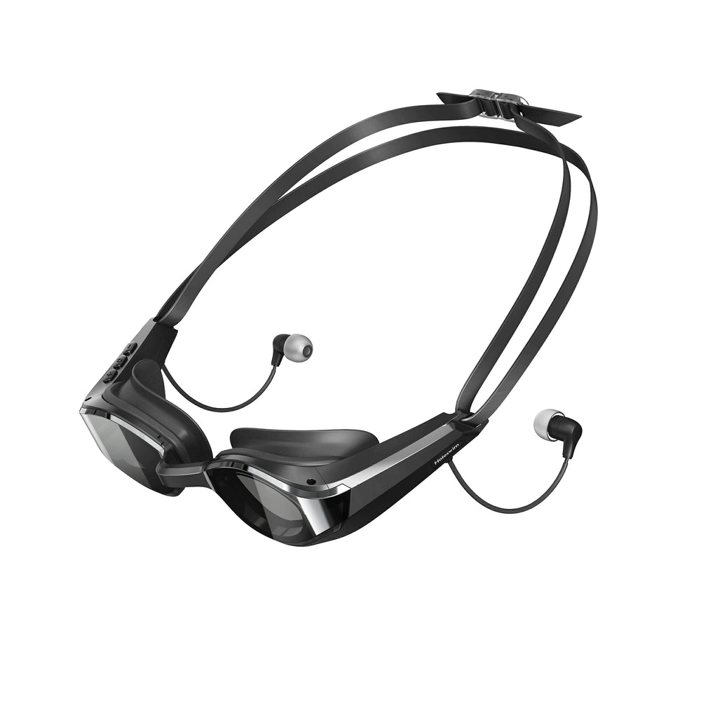 wireless music goggles Swimming Holoswim Solla Wave AI red MAPS_CONTRIBUTED lasting use without discomfort Lever Belt Size:S (26-33